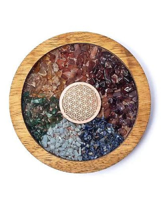 Σοuβέρ με χάλκινο Λουλούδι της Ζωής & Chakras