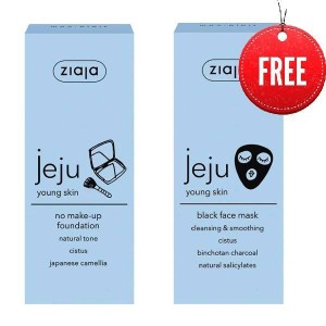 Ziaja Jeju no make up foundation 30ml + black face mask 50ml δώρο