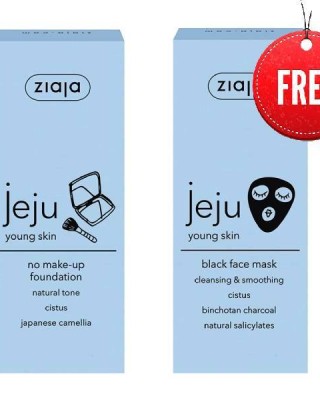 Ziaja Jeju no make up foundation 30ml + black face mask 50ml δώρο