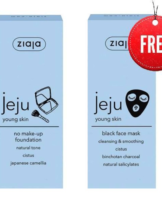 Ziaja Jeju no make up foundation 30ml + black face mask 50ml δώρο Ziaja Jeju no make up foundation 30ml + black face mask 50ml δώρο
