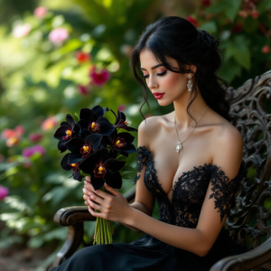 F132 - Black Orchidee